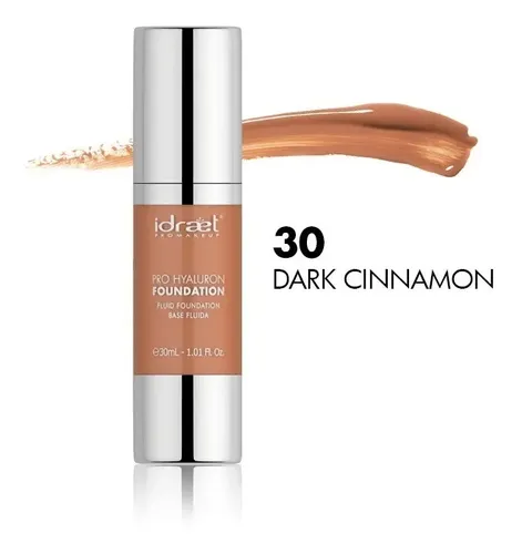 Base de maquillaje líquida Idraet Pro Hyaluron tono dark cinnamon 30 – 30mL 28.634g