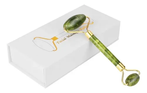 Rodillo De Jade Firmeza Facial Reduce Flacidez Ojeras Bolsas