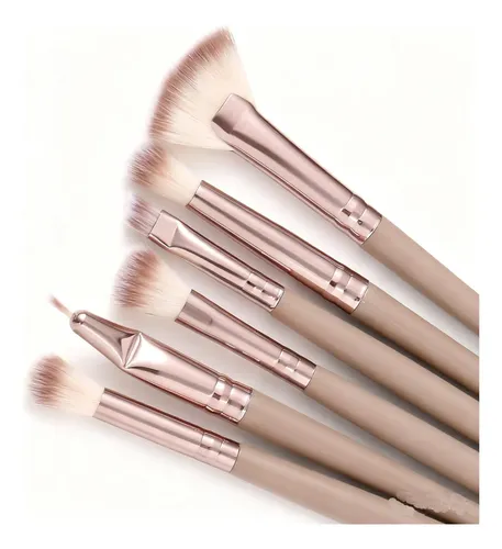 Set 20 Brochas Maquillaje Kolight Pelo Cabra Nylon Dorado