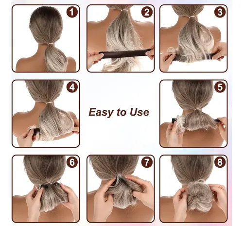 Hacedores De Moño Para Cabello Cobee 3 Pcs Marrón