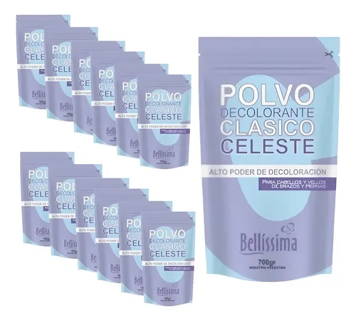 Polvo Decolorante Profesional Bellissima Celeste 700 Gr X 12