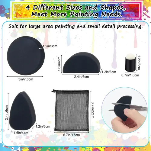 Kit De Esponjas Para Pintura Facial Boyistar 24 Piezas De Al