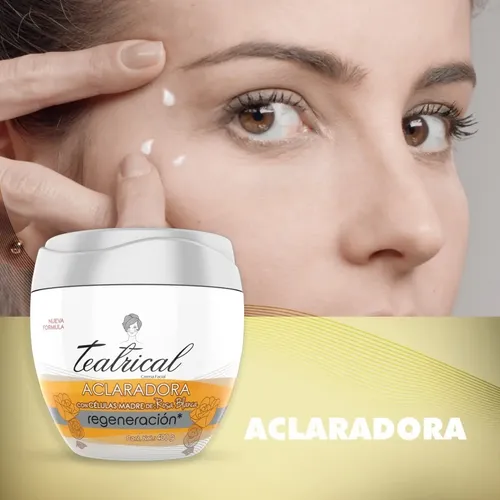 Crema Facial Aclaradora Teatrical Células Madre día/noche para todo tipo de piel de 200mL/200g