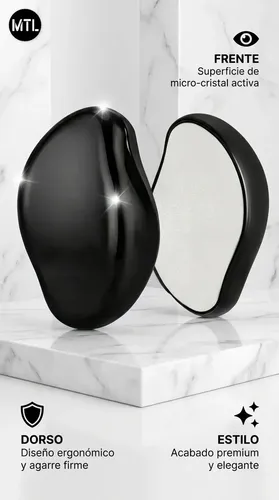 Depiladora Cristal Mtl Exfoliante Sin Dolor Uso Seco Lavable Portatil Ideal Piel Sensible Suaviza Textura Reduce Vello Progresivo Cuerpo Completo Rutina Belleza Cuidado Diario Practica Ligera