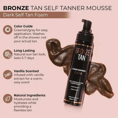Bronze Tan Autobronceador Mousse Espuma Autobronceador Os…