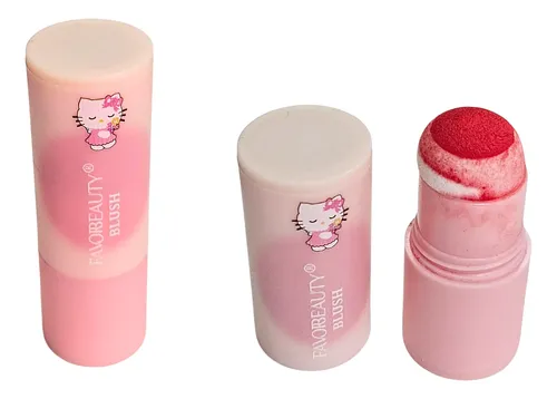 Set Maquillaje Kawaii Bolsita Rubor Gloss Máscara Delineador