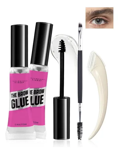 Gel De Cejas Teñido Y Claro, Set 2p, Fijador De Alta