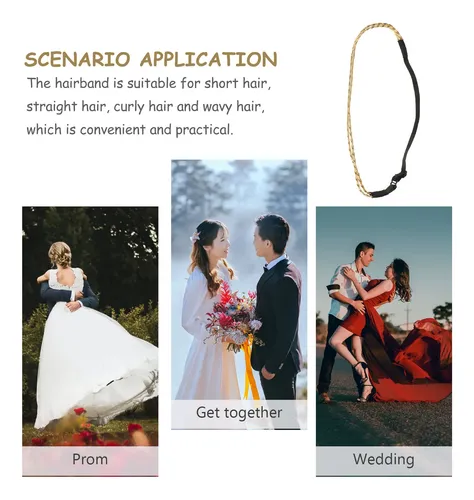 Diadema De Pelo Trenzado Elástica Ajustable