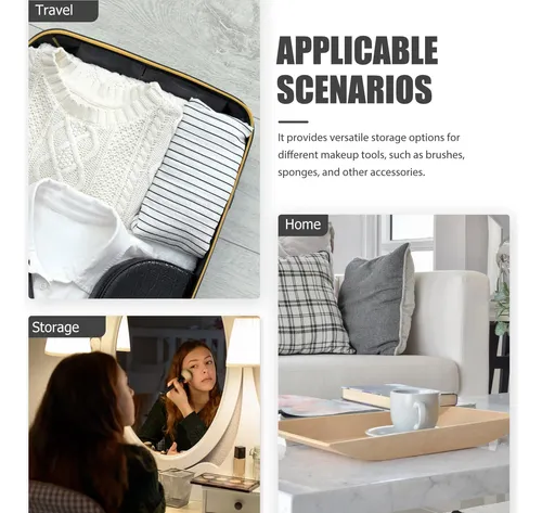 Bolso De Maquillaje Anticaída Con Soporte Facial De Silicona