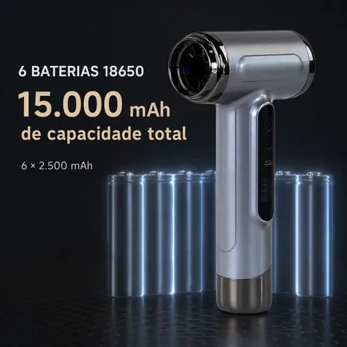 Secador De Pelo Inalámbrico Recargable Caliente Y Frío 200w