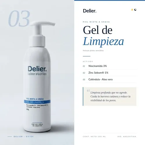 Gel De Limpieza Facial Niacinamida Y Zinc Sebum 200ml