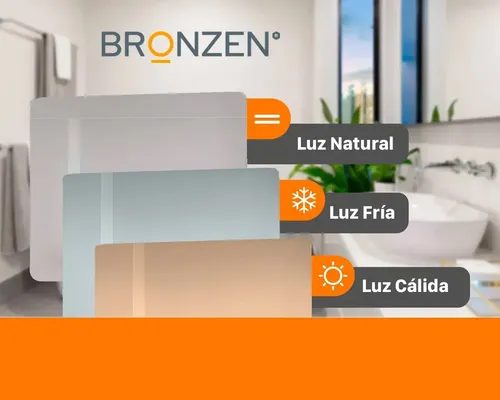 Espejo Horizontal Curvo Con Luz Led Trasera 700x500mm Wc-825