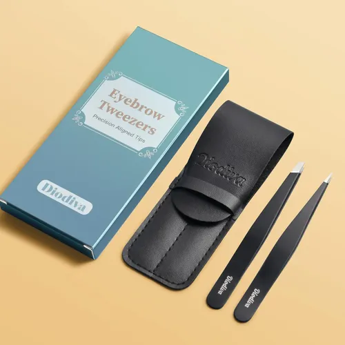 Pinzas Para Cejas Acero Inoxidable Profesional Paquete 2 Uni