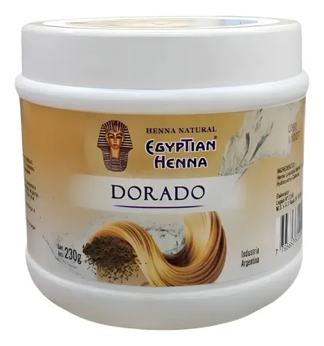 Egyptian Henna Matizador Polvo X 230gr Dorado