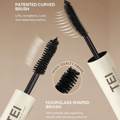 Rimel Mascara De Pestañas 2en1 Tei Para Volumen Y Definicion