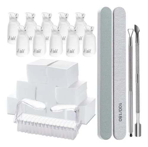 Hoewina Kit Removedor Esmalte Gel 10 Clips Transparente
