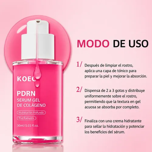 Kit Skincare Pdrn Colágeno Mascarilla + Sérum Gel Colágeno
