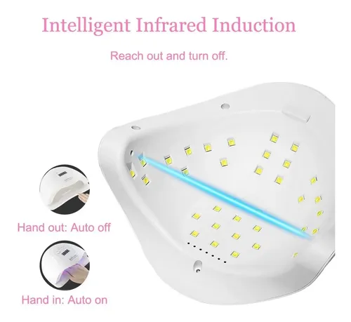 Cabina Uñas Led / Uv Sun 5x Plus 80w Display La Mas Potente