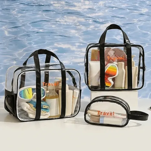 Neceser Transparente De Maquillaje Y Fitness Ligero
