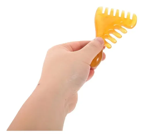 3pcs Peines Gua Sha De Resina Ámbar Para Masaje Meridiano