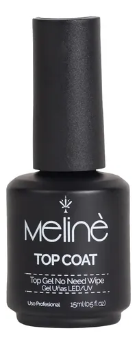 Esmalte Top Coat Meline Gel Uv/led Semipermanente X 15 Ml