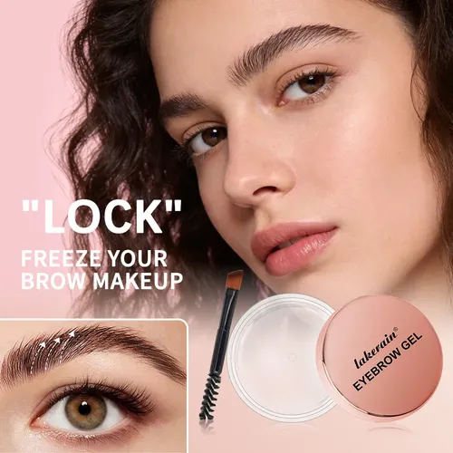 Gel Para Cejas Transparente Con Cepillo, Fijación Duradera