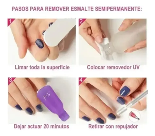 Removedor Gel Uv Led Esmalte Semipermanente Acetona 100ml