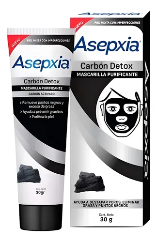 Asepxia Mascarilla Peel Off Carbón Detox 30g