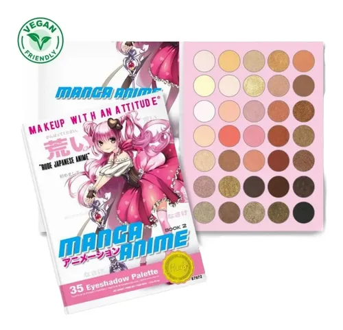 Paleta 35 Sombras Ojos Rude Cosmetics Manga Anime Book 2 Mate Satinado