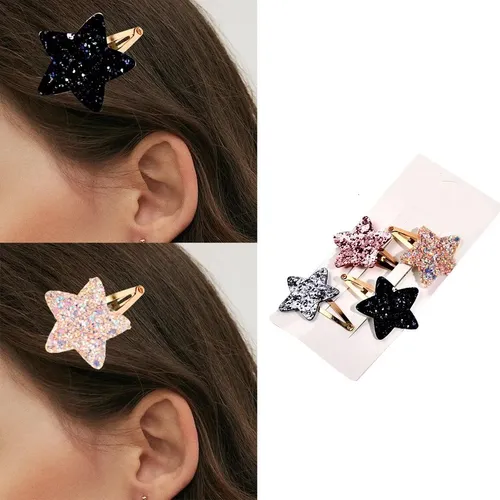 Horquillas Con Purpurina Con Forma De Estrella Para Mujeres