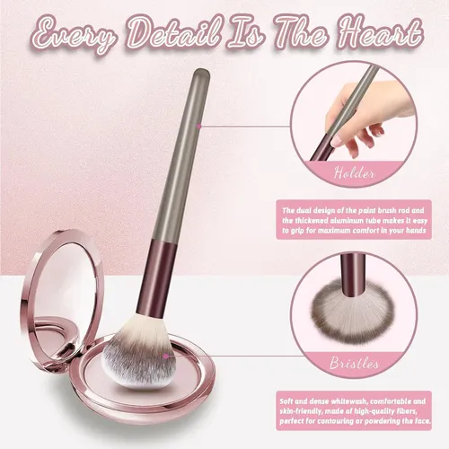 Kit Completo 20 Pinceles Maquillaje, Uso Diario Y Salón