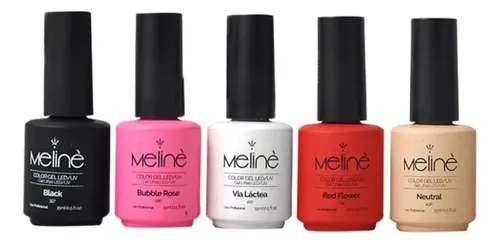 Combo 5 Esmaltes Semipermanentes Gel Uv/led Meliné