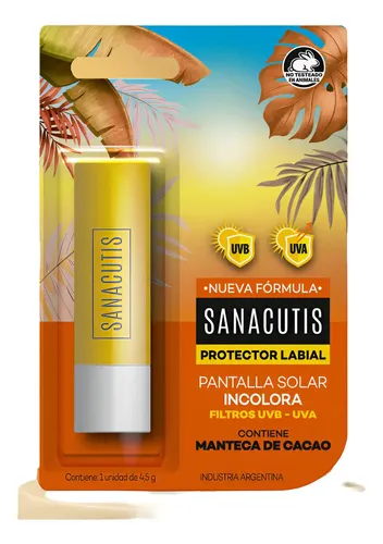 Sanacutis Protector Labial Pantalla Solar Incolora X 4.5g
