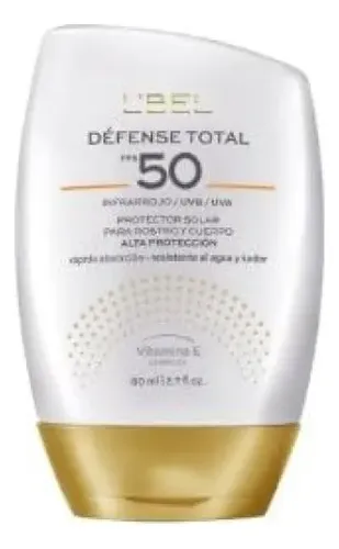 Protector Solar Spf 50 L’bel 80 Ml Crema Rostro Y Cuerpo