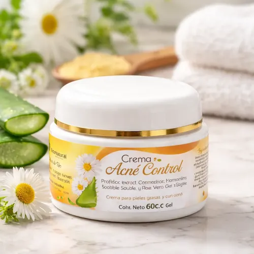 Crema Acné Control Vida Natural 60cc Para Piel Grasa