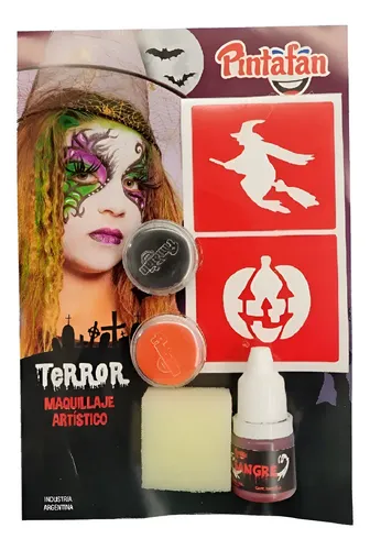 Kit Maquillaje Artistico Infantil Pintafan Halloween Bruja