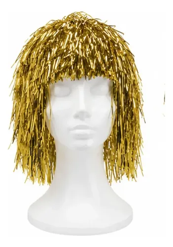Peluca Metalizada Varios Colores Cotillon Carioca X1u
