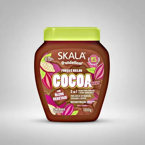 Mascara Skala Cacau Fuerza Brillo Para Cabellos Secos 1000g