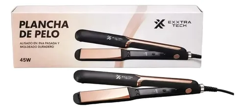 Planchita De Pelo Profesional Exxtra Tech 45w Alisado Rapido