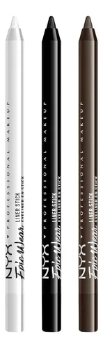 Delineador De Ojos Largo Duran 36h Nyx Epic Wear Pack 3