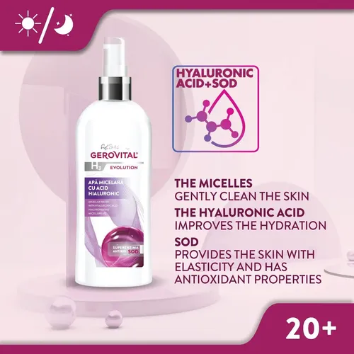 Agua Micelar Con Ácido Hialurónico Gerovital Evolution