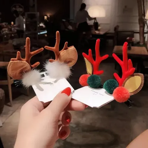 8 Pinzas Navideñas Para Niñas, Accesorios Para El Cabello