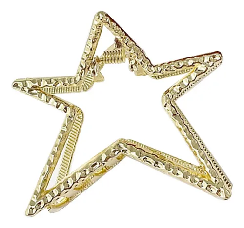 Pinza De Pelo Moderna De Aleación Hueca Con Forma De Estrell