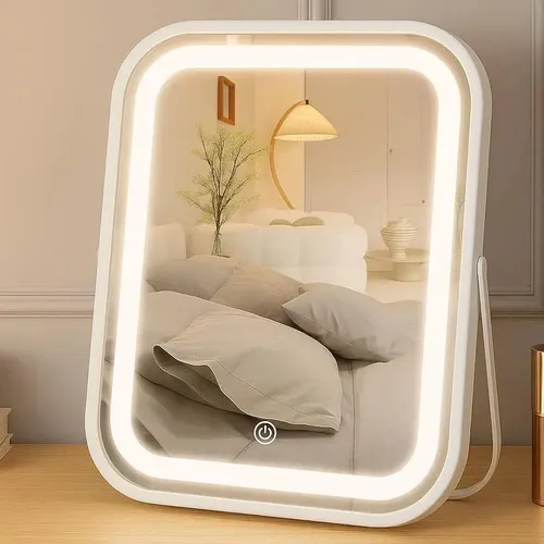 Espejo De Maquillaje Iluminado Portátil Con Luz Led