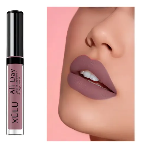 Labial Líquido Xúlu Cosméticos Violeta Mate All Day Larga Duración