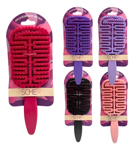Cepillo Para Cabello Desenredante Anti Frizz Scher Grande