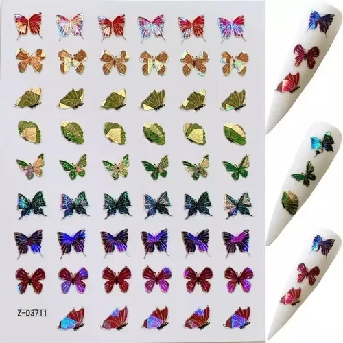 Stickers De Mariposas Decoración Uñas Plancha Tatoo