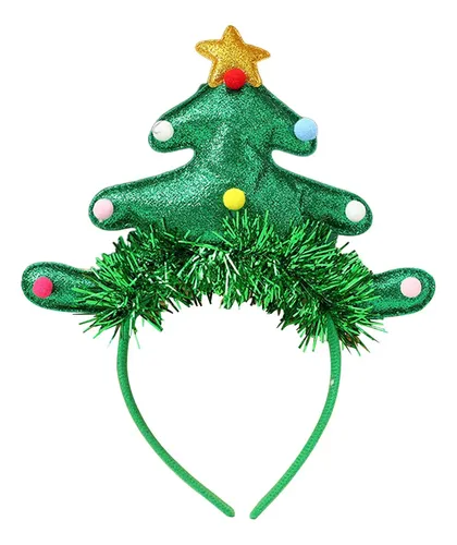 Diadema Navideña Para Árbol De Navidad Con Purpurina