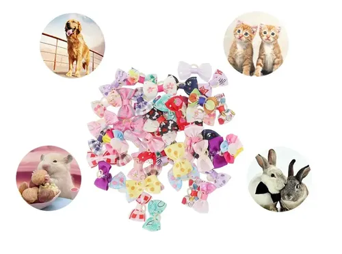 50 Cintas Para El Pelo De Perro Con Bandas Elásticas, Para G