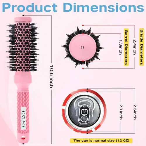 Cepillo Redondo Cxtyo 3,3cm Cerámico Iónico Para Cabello Co